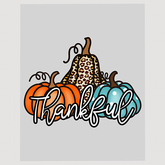 Gratitude Harvest Pumpkins DTF Transfer - 'Thankful' Autumn Design