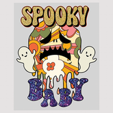 Glittery Spooky Baby with Ghosts DTF Transfer